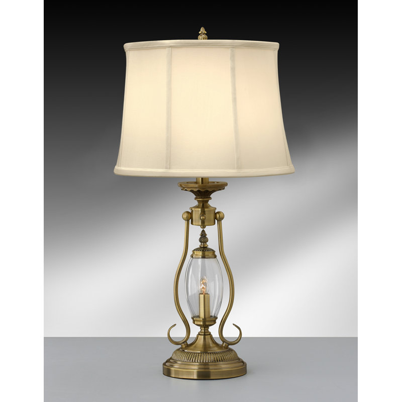 Medallion Lighting Revere 27" Satin Antique Brass Table Lamp Wayfair